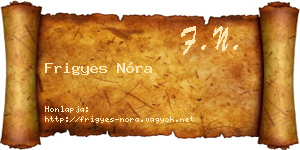 Frigyes Nóra névjegykártya